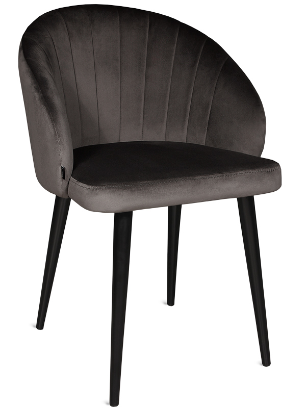 Кресло CHICO черный металл/ бархат антрацит