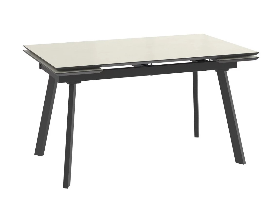 Стол ALTEZA FOUR-140 камень бежевый-Compact cer/черный