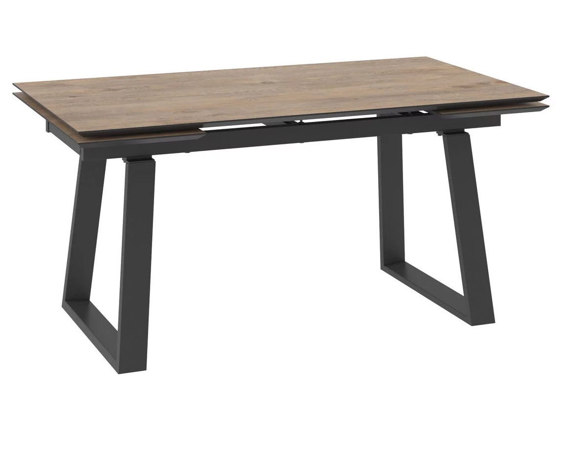 Стол ALTEZA-160 дуб винтажный-Compact cer/черный