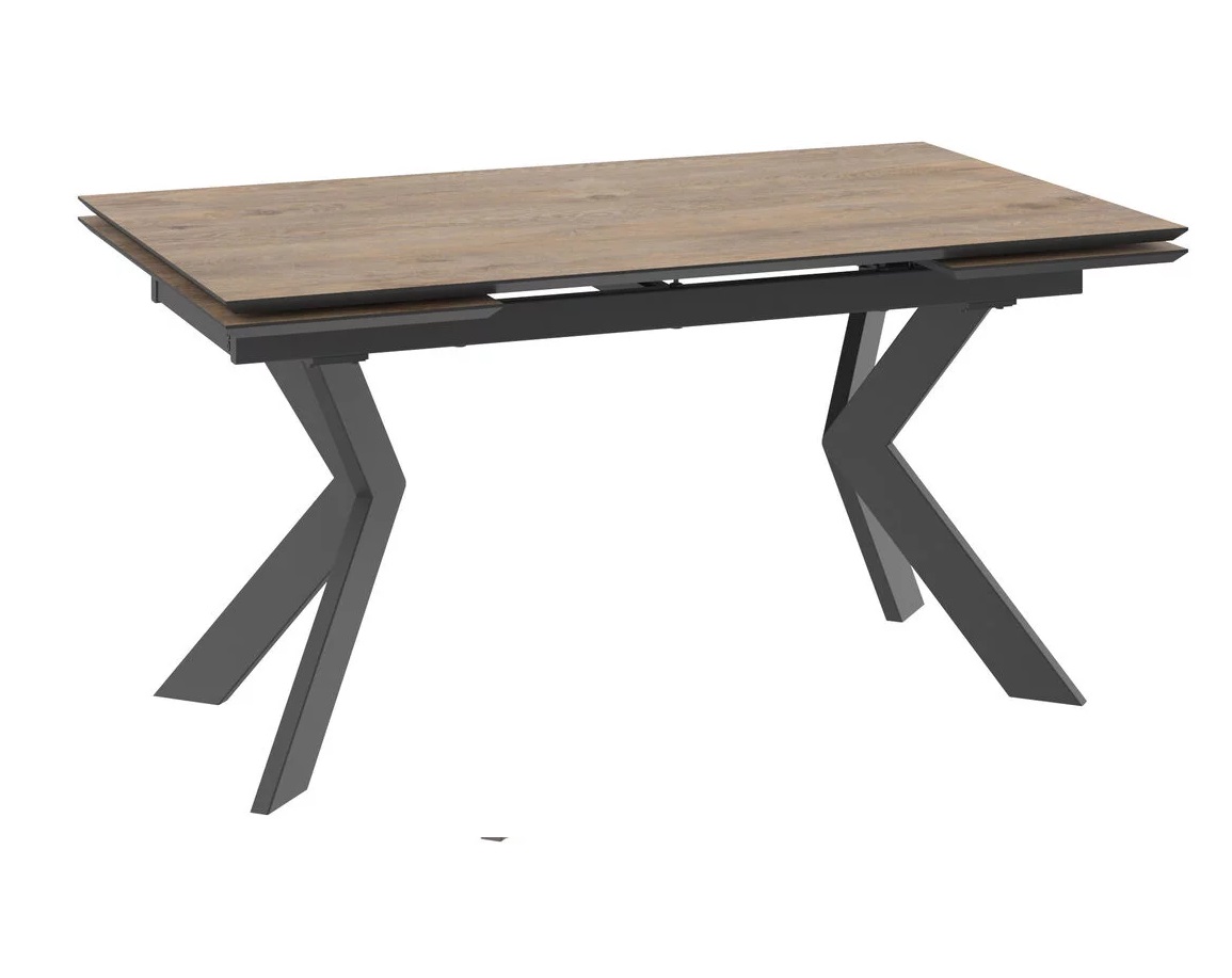 Стол VECTRA-150 дуб винтажный-Compact cer/черный