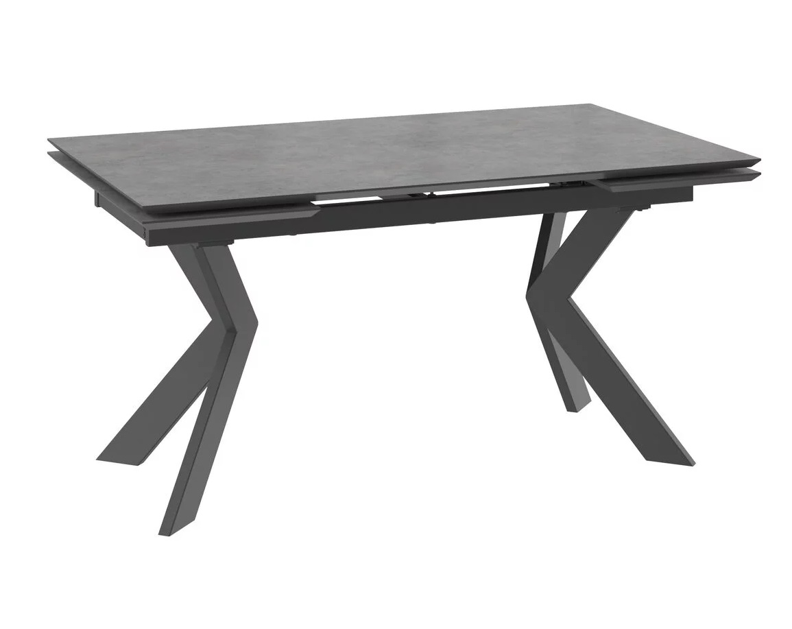 Стол VECTRA-150 камень антрацит-Compact cer/черный