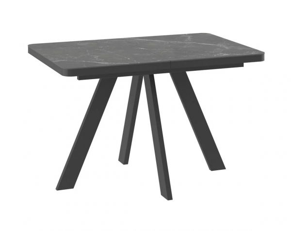 Стол BOBY RADIAL-120 stone black st cer/черный
