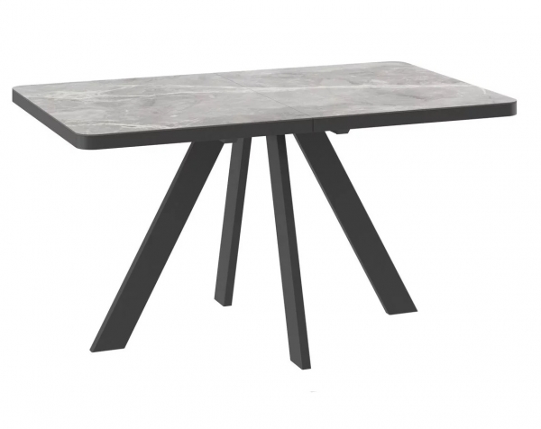 Стол BOBY RADIAL-140 stone grey st cer/черный