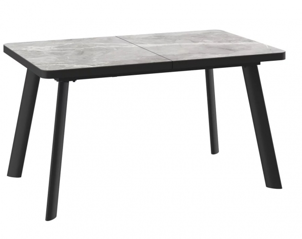 Стол LEON LUX RADIAL-140 stone grey st cer/черный