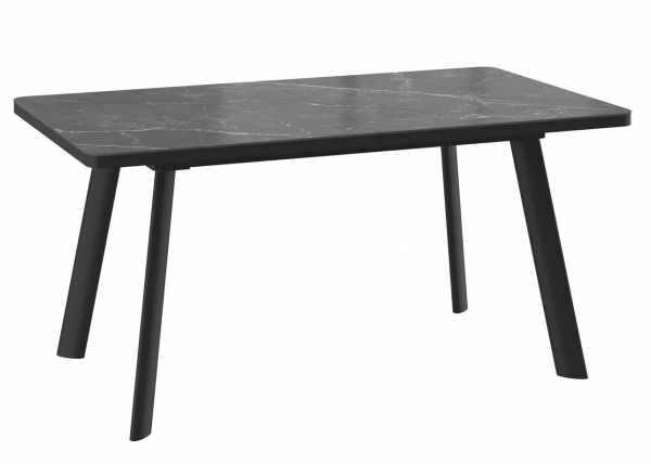 Стол LEON LUX RADIAL-160 stone black st cer/черный