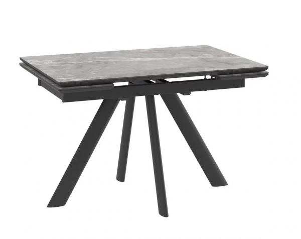 Стол JACK-120 stone grey st cer/черный