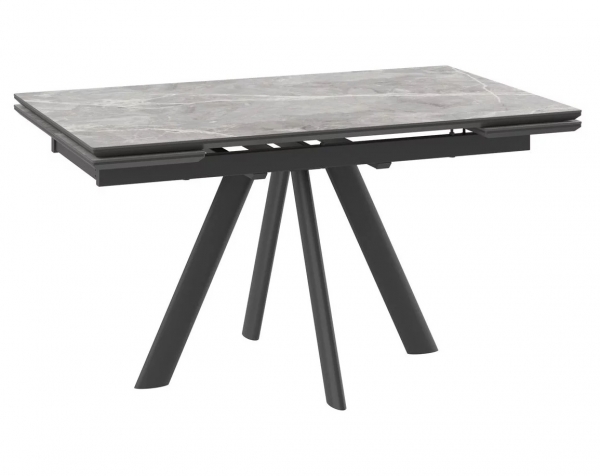 Стол JACK-140 stone grey st cer/черный