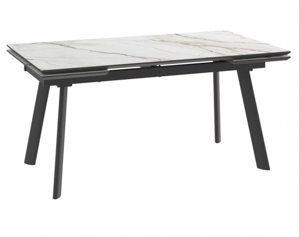 Стол MILANA FOUR-160 calakatta gold st cer/черный