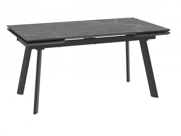 Стол MILANA FOUR-160 stone black st cer/черный