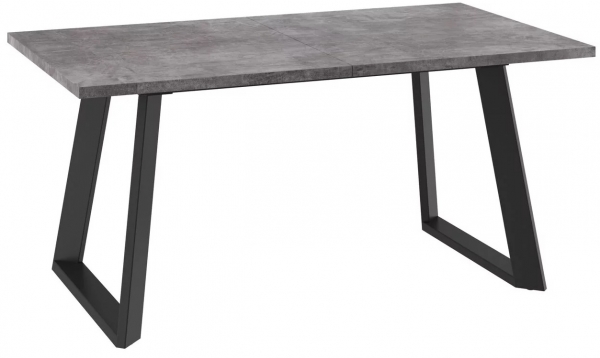 Стол LOFT LUX-160 Дымчатая керамика/черный