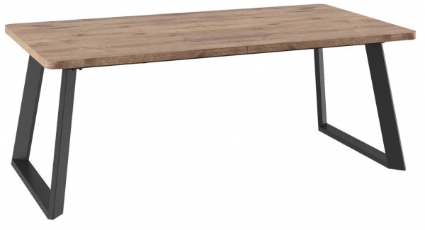 Стол LOFT LUX RADIAL-200 Дуб велингтон/черный