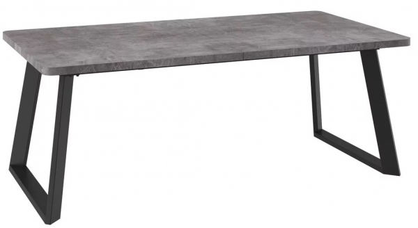 Стол LOFT LUX RADIAL-200 Дымчатая керамика/черный