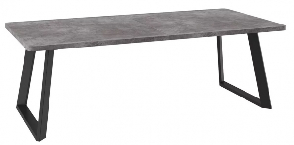 Стол LOFT LUX RADIAL-230 Дымчатая керамика/черный
