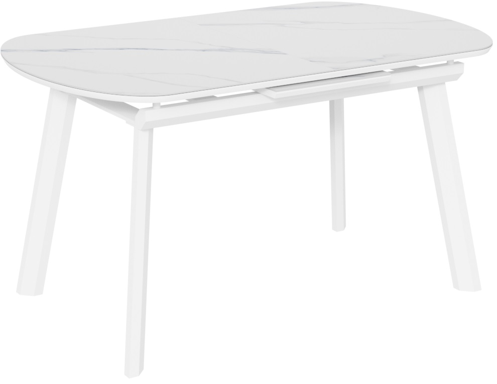 Стол Шамони-2C керамика White Marble (белый мрамор)