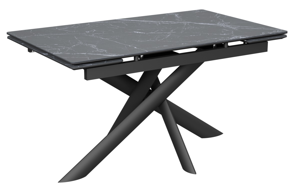Стол Итали-1C керамика Black Marble (черный мрамор)
