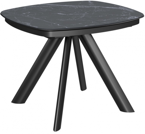 Стол Сохо-1C/Q керамика Black Marble (черный мрамор)
